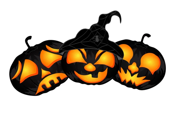 Banner de Halloween con calabazas — Archivo Imágenes Vectoriales