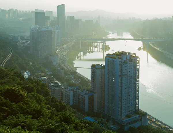 Chongqing Jest Miastem Górskim Chongqing Goose Ridge Park Można Zobaczyć — Zdjęcie stockowe