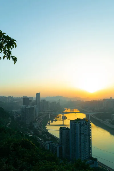 Chongqing Bir Dağ Şehridir Chongqing Goose Ridge Parkı Nda Nehrin — Stok fotoğraf