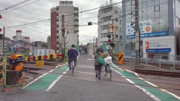 Tokyo Japonya Kasım 2021 Yamanote Sınırını Geçen Nakazato Demiryolu Adlı — Stok video