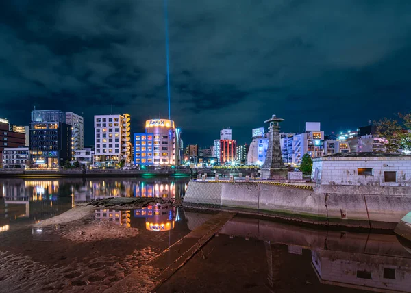 Fukuoka Kyushu Dicembre 2021 Lanterna Pietra Del Parco Seiryu Notte — Foto Stock