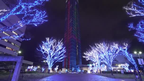 Kuyushu Fukuoka December 2021 Nocturne 영상에는 크리스마스 세일이라고 불리는 후쿠오카 — 비디오