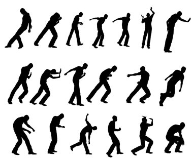 siluet adam iş başında