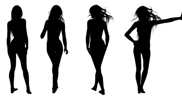 Silhouette woman — Stock Photo, Image