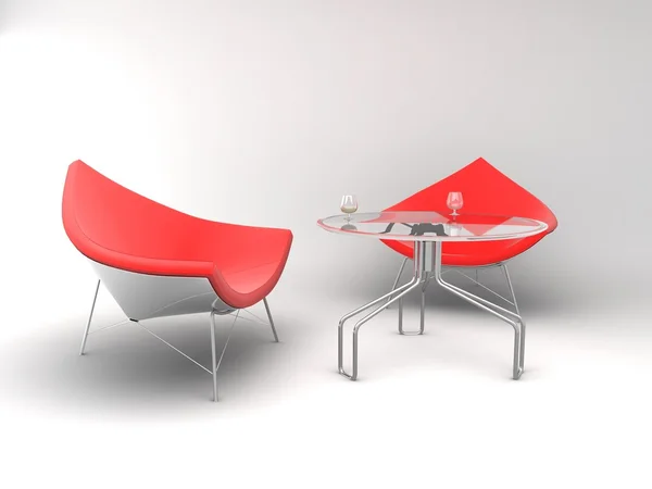 Red furniture — Stock Photo, Image