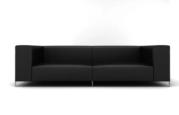 Fekete kanapé — Stock Fotó