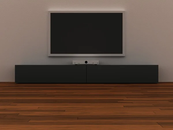 Interior whit televisión — Foto de Stock