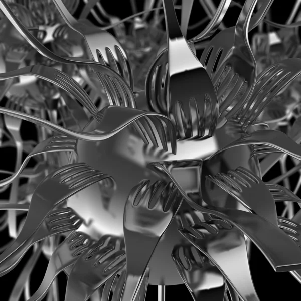 garip çiçek whit çatal