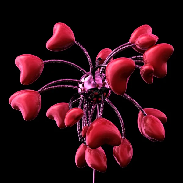 Abstrakt hjärta blomma Stockbild