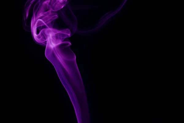 Fumo Viola Sfondo Nero — Foto Stock