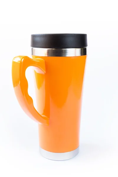 Tasse orange en aluminium — Photo