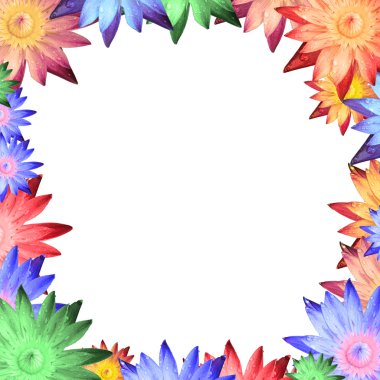 kalp anahat çerçeve lotus veya nilüfer tasarım