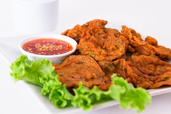 kızartma curried balık Tay yiyecek çanak