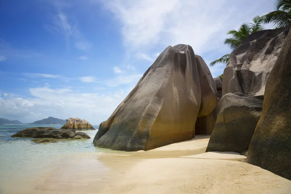 Praia idílica em Seychelles - Fonte D 'Argent — Fotografia de Stock