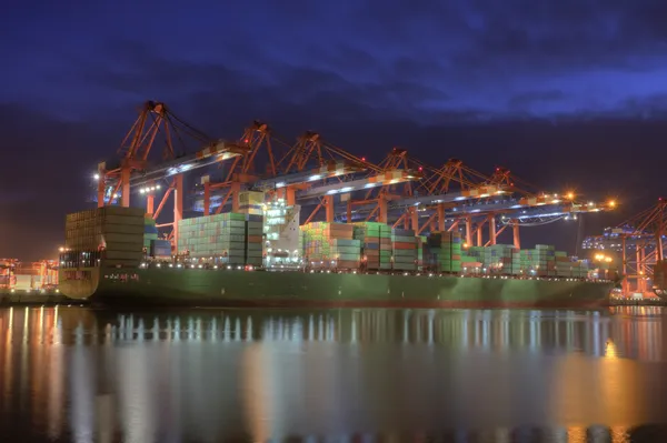 Container Terminal em Hamburgo, Alemania Fotografia De Stock