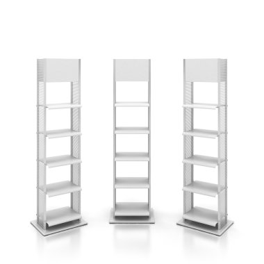 raflar ile üç boş sayaçları