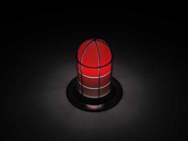 koyu kırmızı ışık alarm lamba
