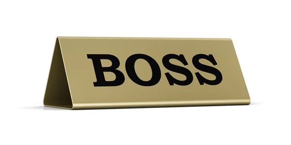 Boss identification plate — Stock Photo, Image