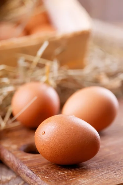 Eco chicken eggs — Stock Photo, Image