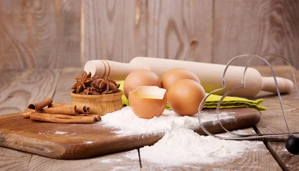 Ingredients for dough — Stock Photo, Image