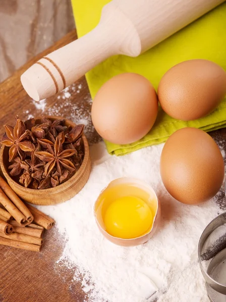 Ingredientes para massa — Fotografia de Stock