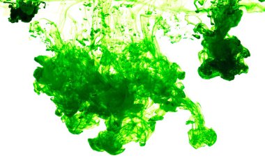 Yeşil mürekkep splash