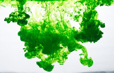 Yeşil mürekkep splash