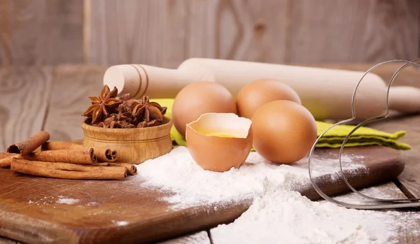 Ingredients for dough — Stock Photo, Image