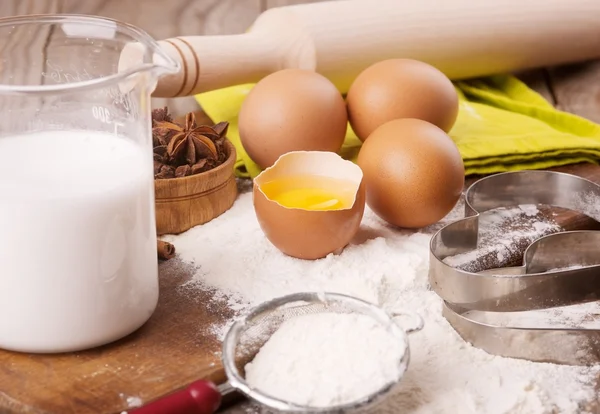 Ingredients for dough — Stock Photo, Image