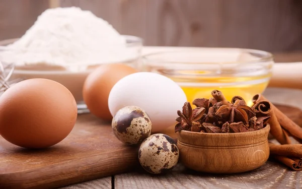 Ingredients for dough — Stock Photo, Image