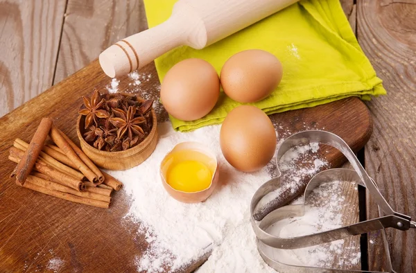 Ingredients for dough — Stock Photo, Image