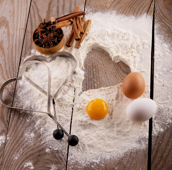 Ingredients for dough — Stock Photo, Image