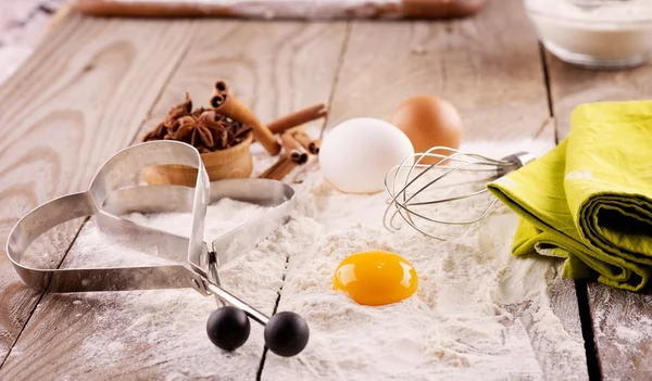 Ingredients for dough — Stock Photo, Image