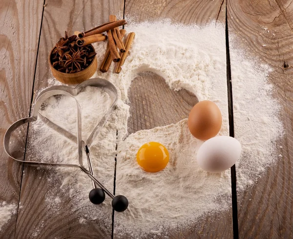 Ingredients for dough — Stock Photo, Image