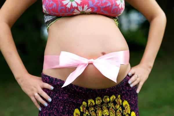 Pregnant belly — Stock Photo, Image