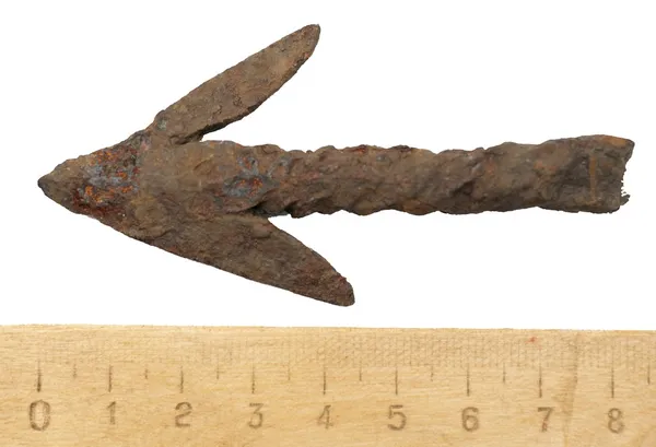Древний наконечник стрелы — стоковое фото