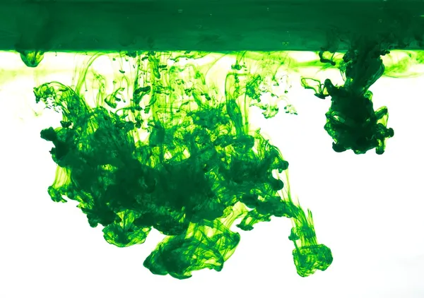 Green ink splash — Stock Photo, Image