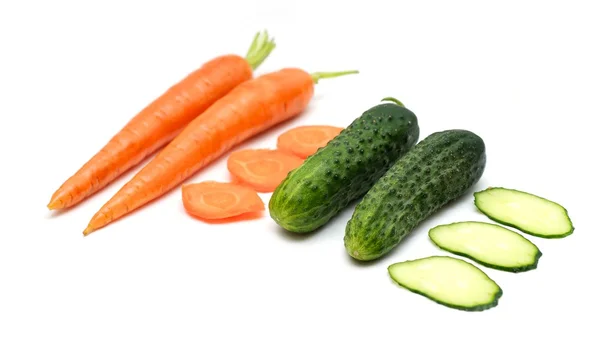 Carrot and cucumber — Stock Photo, Image