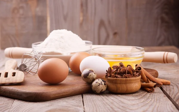 Ingredients for dough Royalty Free Stock Images
