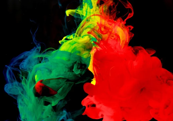 Tinta colorida em água — Fotografia de Stock