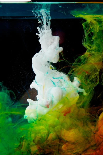 Colored ink in water — Stock Photo, Image