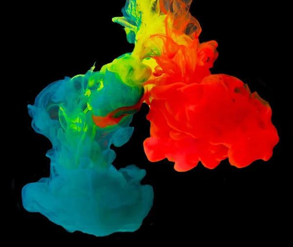 Colored ink in water Stock Picture