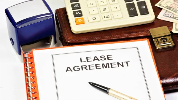 Lease Agreement Inscription Document Form Business Planning Folder Form Property Royaltyfria Stockfoton