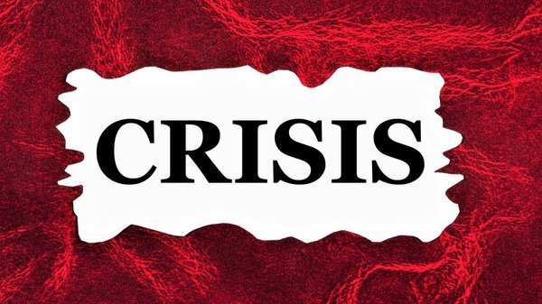 Кризис. Надпись на тарелке. Тяжелое переходное состояние, в котором неадекватность средств для достижения целей создает непредсказуемые проблемы.