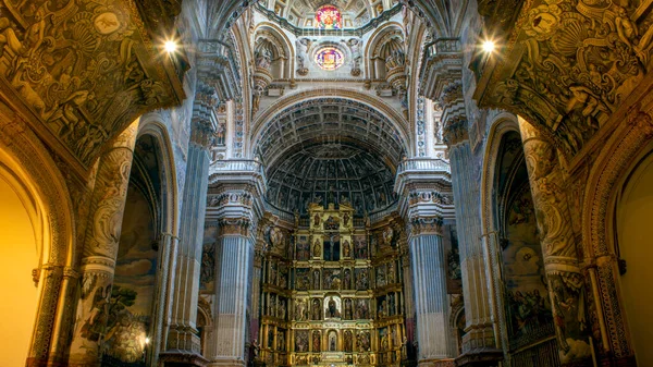 Interno Del Monastero San Jernimo Granada Andalusia Spagna Navata Centrale — Foto Stock
