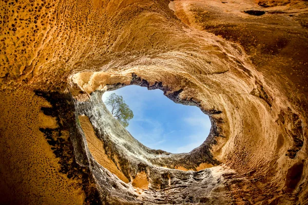 Cave Declared Natural Monument Mount Arabi Yecla Region Murcia Spain — Stockfoto