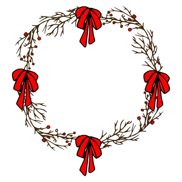 Kapıda stilize Noel çelengi