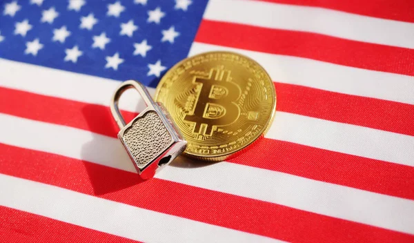 Şifreli para ABD 'de yasaklandı. Bitcoin dolapta duruyordu. Sanal para siber güvenlik. 