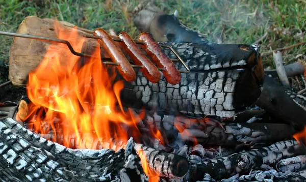 Зажарочні хот-доги — стокове фото