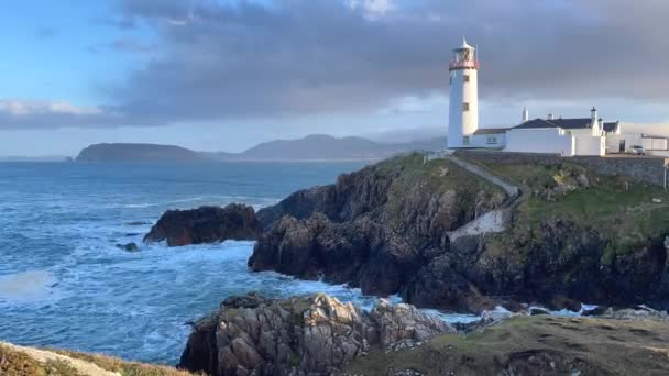 Időeltolásos Videó Fanad Head Világítótoronyról Donegal Megyében Írország — Stock videók